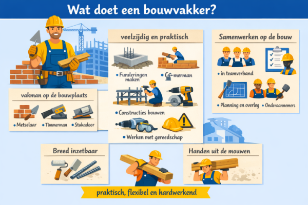 Alles over het beroep bouwvakker Wat doet een bouwvakker